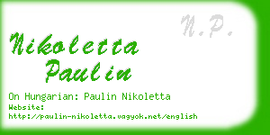 nikoletta paulin business card